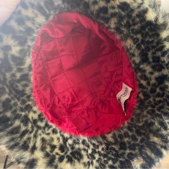 Betmar Vintage Faux Fur Leopard Print Bucket Hat, Fall, Winter, Lux Style, OS - Picture 5 of 6